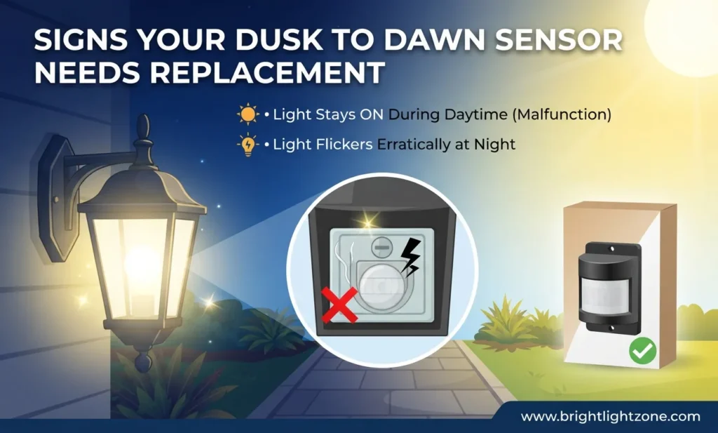 signs your dusk to dawn sensor needs replacement