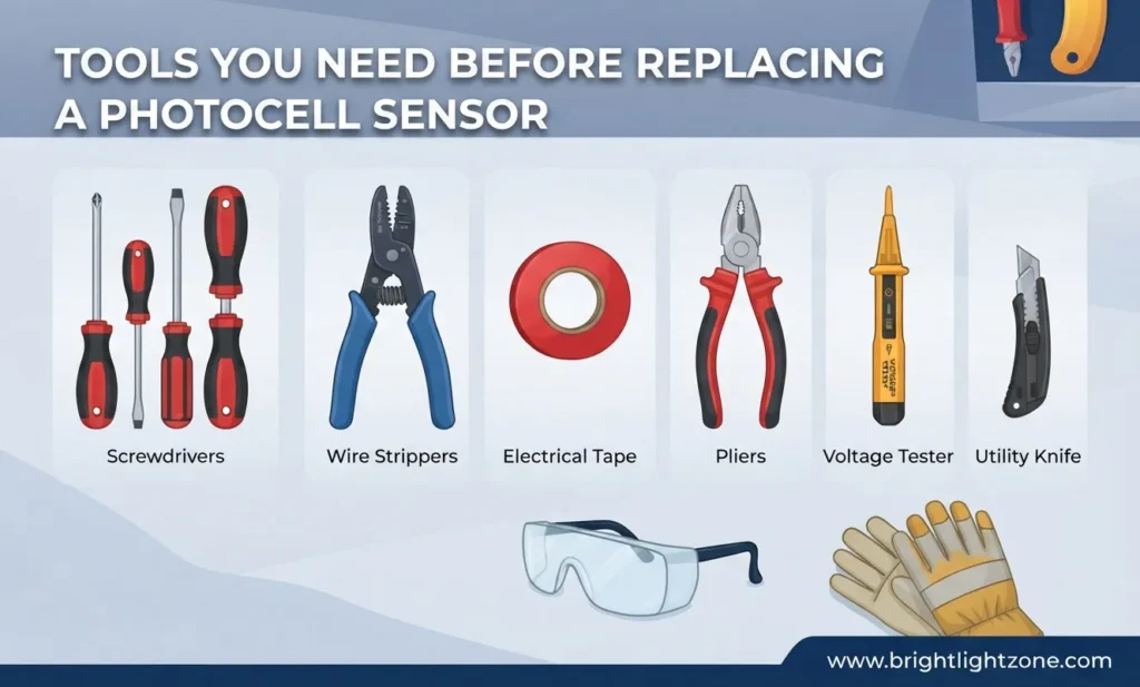 tools you need before replacing a photocell sensor